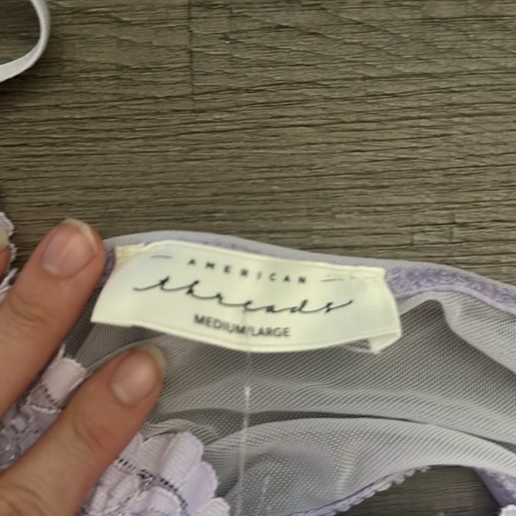 AMERICAN THREADS NWT Lavender Lace Bralette - Picture 3 of 4